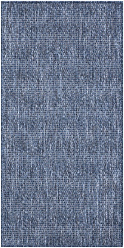 2' x 4' Fanshawe · Solid weave Outdoor Rug, shades of blue