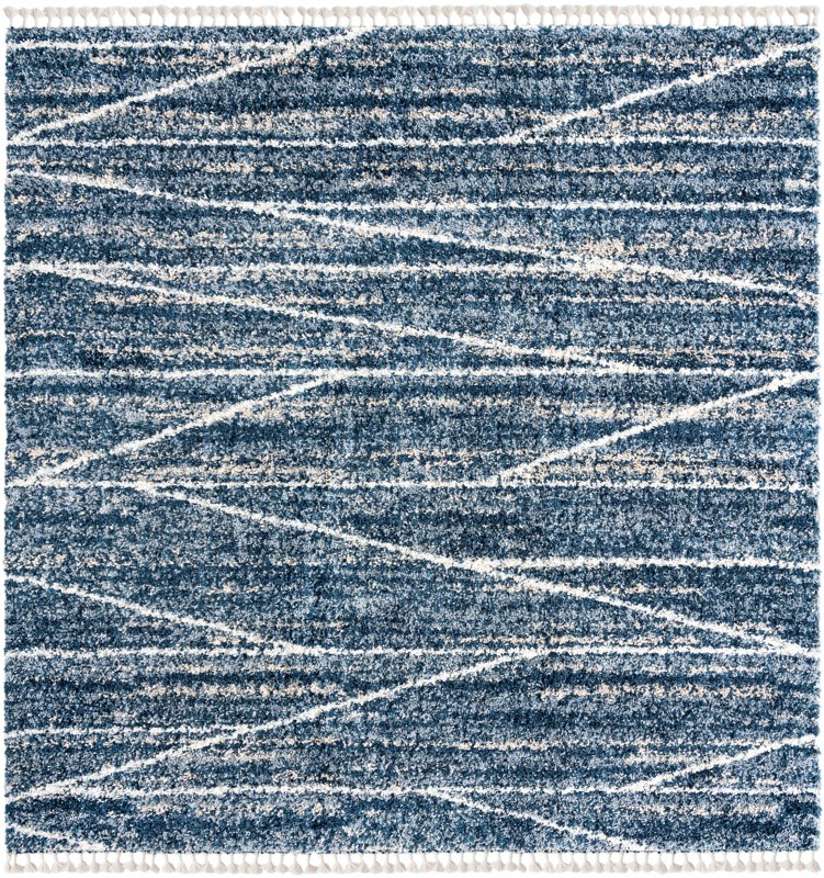 Edenton · Abstract Shag Rug, blue