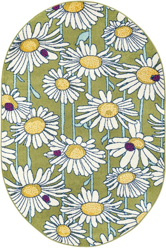 Nutmeg · Floral / botanical rug, green