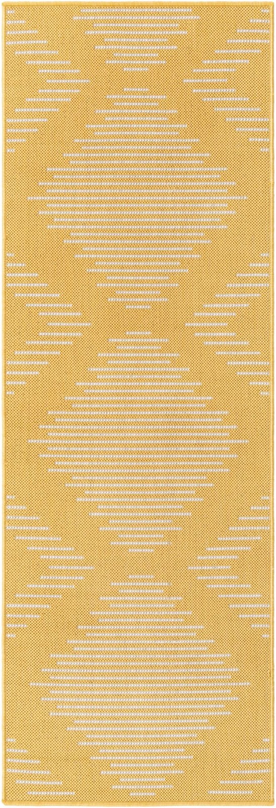 2' x 6' Harlow · Diamond Outdoor Rug, yellow
