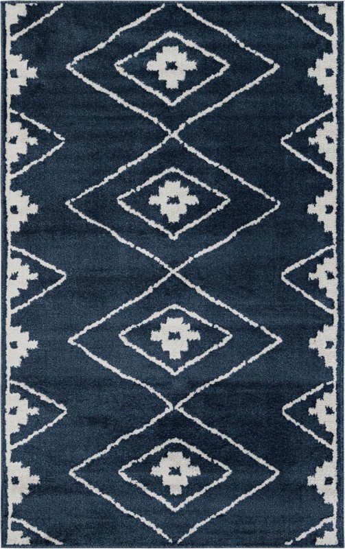 5' x 8' Sumac · Diamond rug, blue