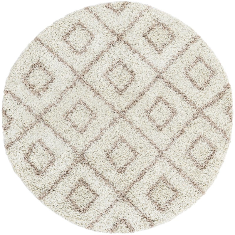 5' 3 x 5' 3 Brock · Diamond Shag Rug, beige