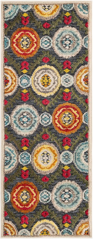 2' x 5' Quincy · Geometric Outdoor Rug, gray