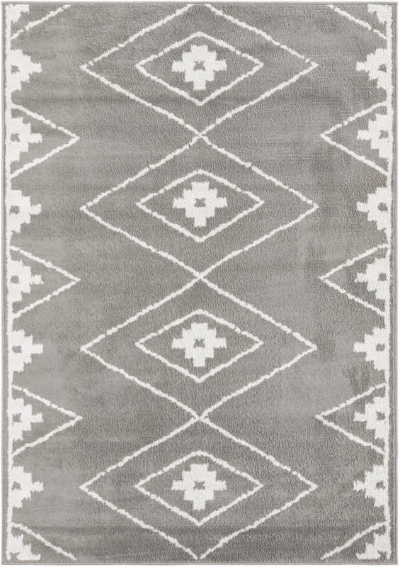 5' x 7' Sumac · Diamond rug, gray