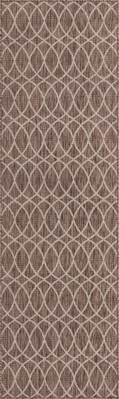 2' 7 x 10' Atkins · Geometric Outdoor Rug, brown