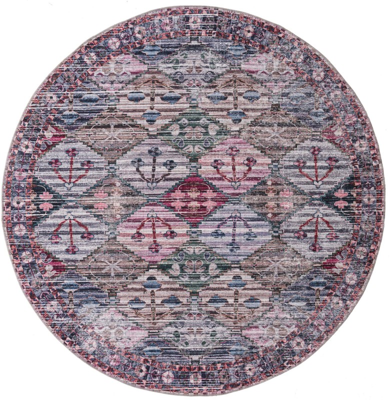 7' 3 x 7' 3 Radley · Geometric diamond Washable Rug, multi