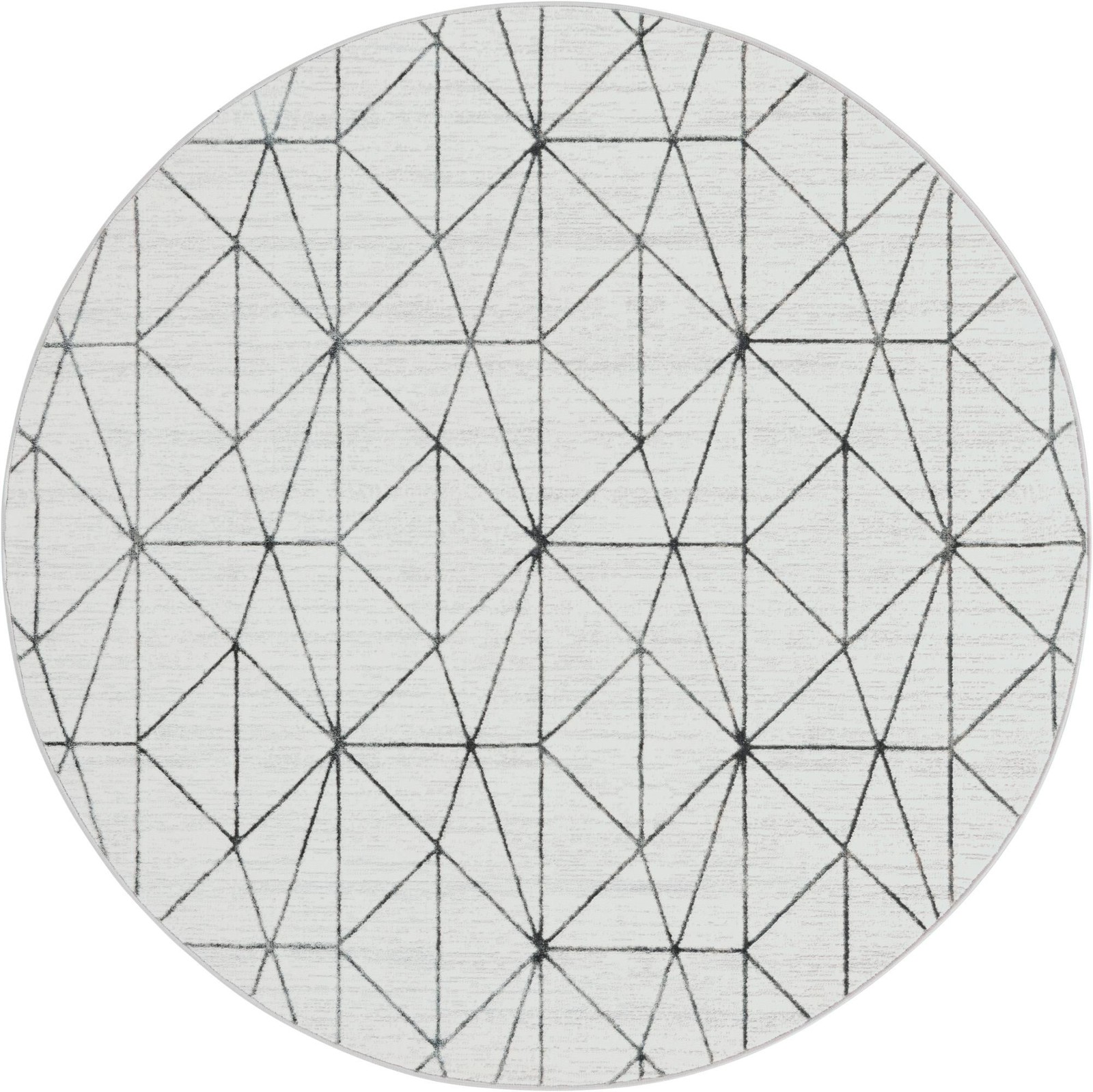 7' x 7' Gilman · Geometric rug, white