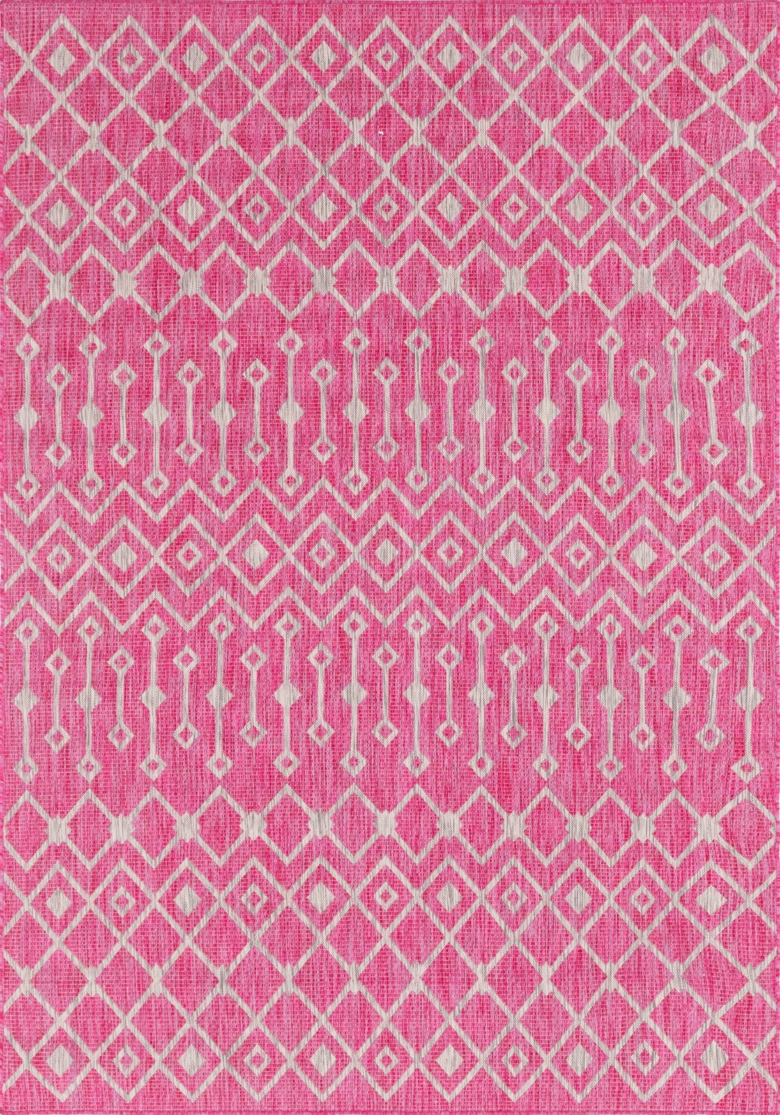6' x 9' Kearney · Chevron Outdoor Rug, fuschia