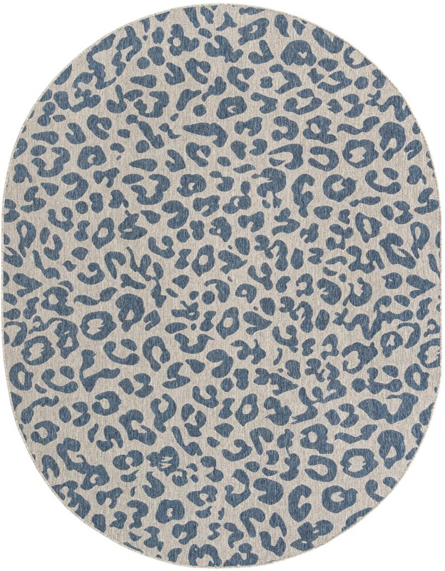7' 10 x 10' Cardamom · Animal print Outdoor Rug, blue