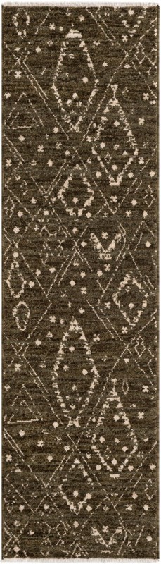 2' x 7' 7 Ashford · Diamond rug, green