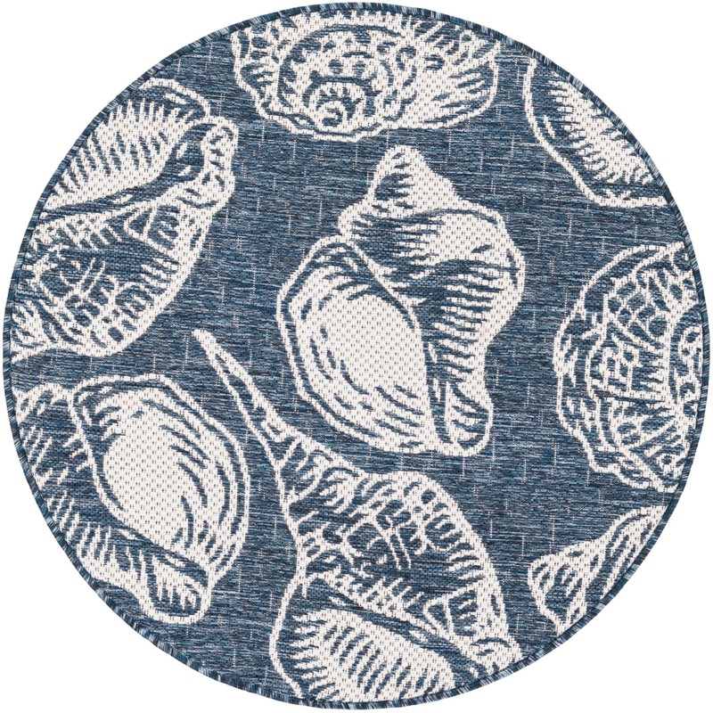 Arcata · Outdoor Rug, navy blue and ivory