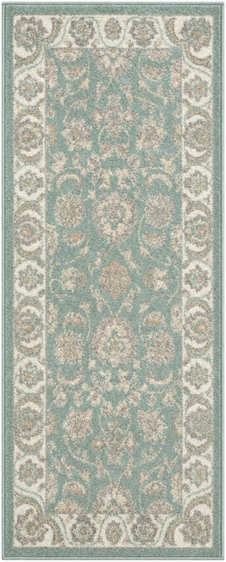 Aspen · Border rug, aqua