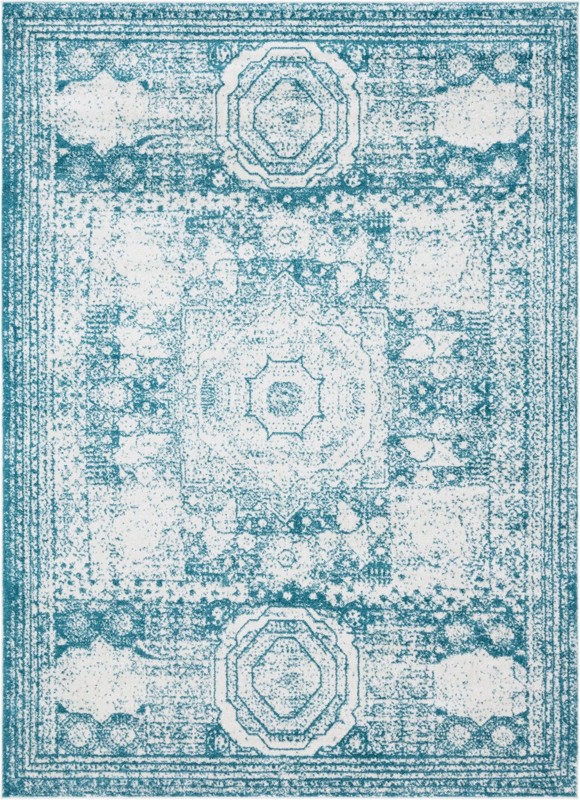 8' x 11' Benedict · Medallion rug, turquoise
