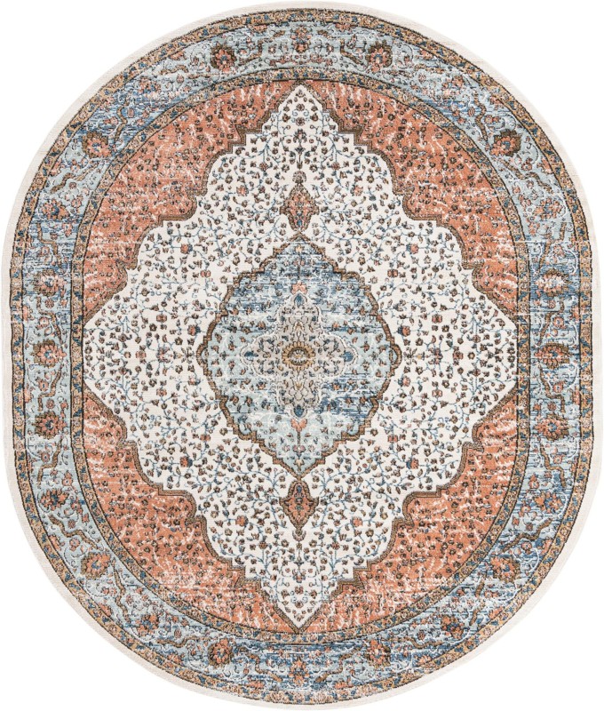 7' 10 x 10' Gideon · Border rug, ivory