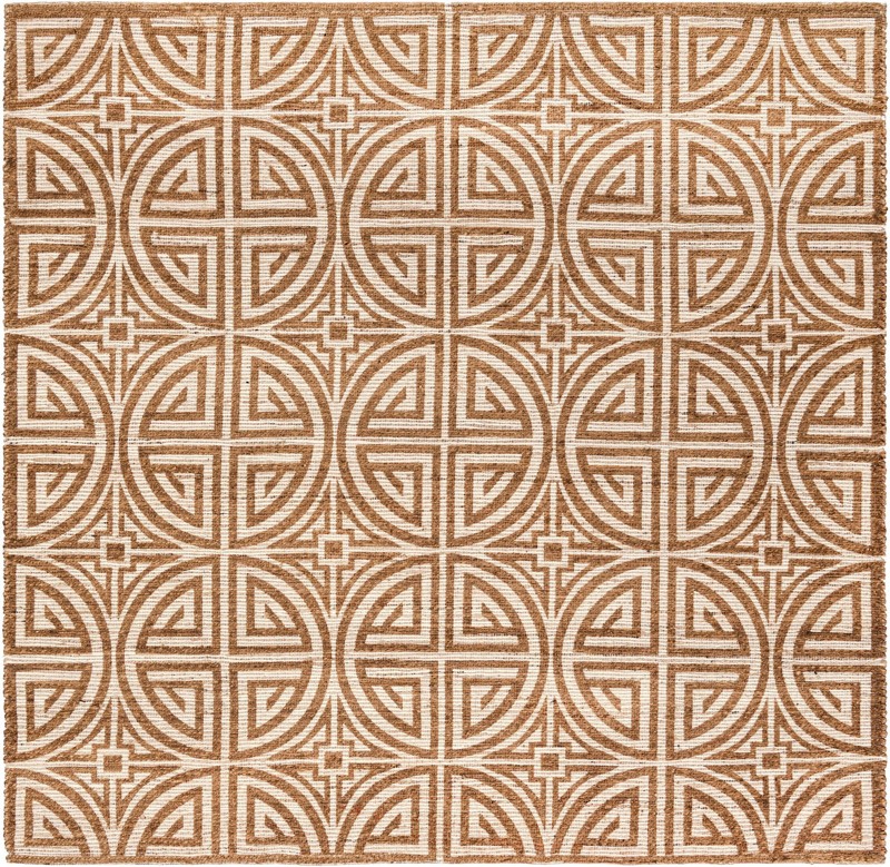 Pasco · Geometric trellis rug, brown and ivory