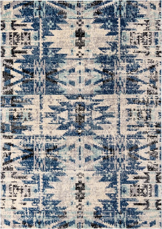 10' x 14' Littleton · Abstract rug, blue