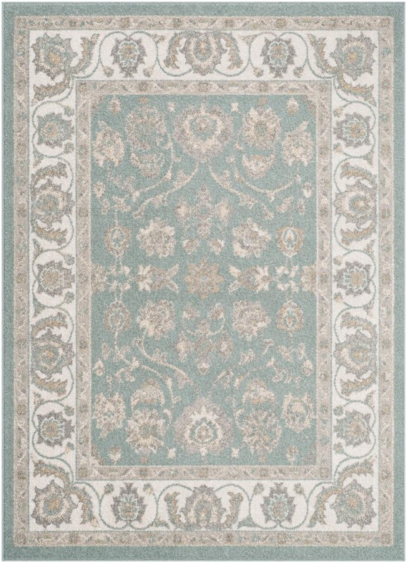 Aspen · Border rug, aqua