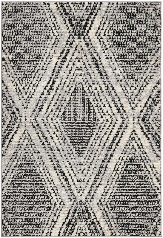 Wadsworth · Diamond rug, black and white