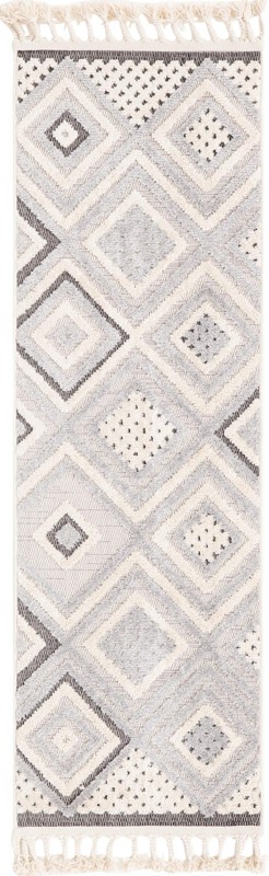 Crowley · Diamond geometric rug, beige and gray