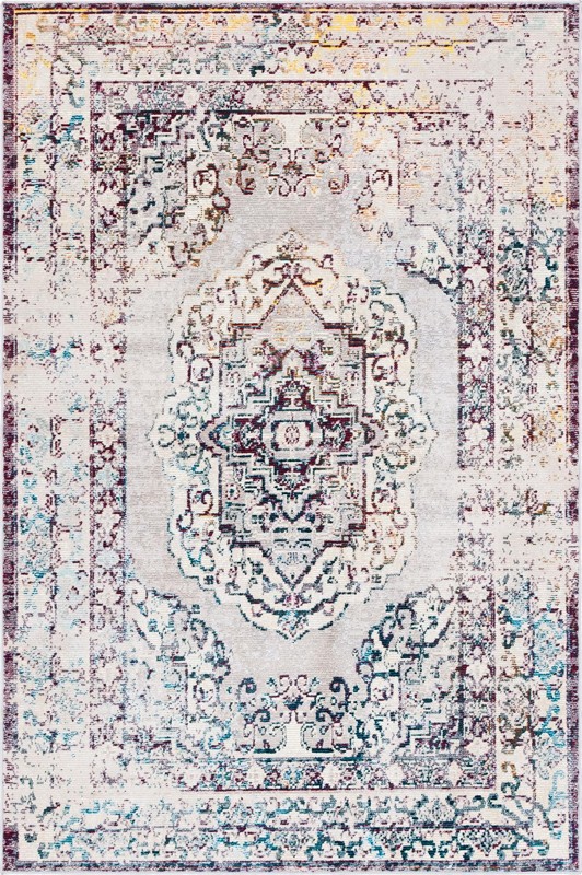5' x 8' Wilkins · Medallion rug, gray
