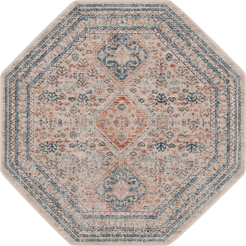 4' x 4' Greenbriar · Border rug, multi