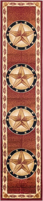 Heather · Border rug, red