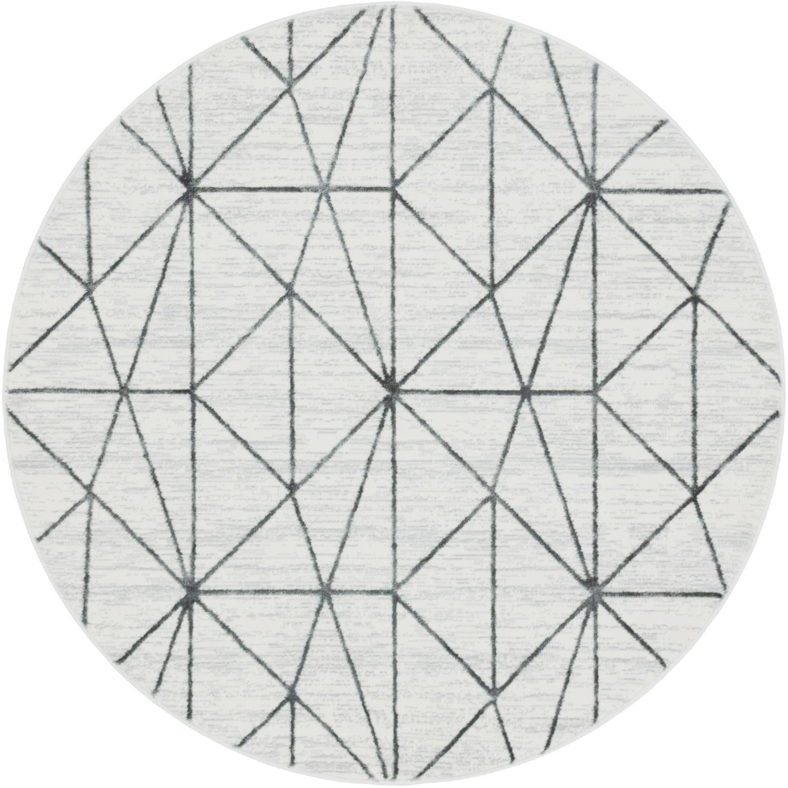 5' x 5' Gilman · Geometric rug, white