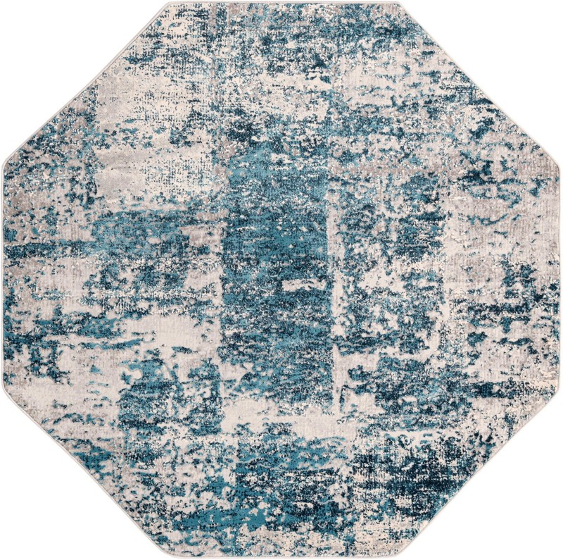 Evanston · Abstract rug, blue