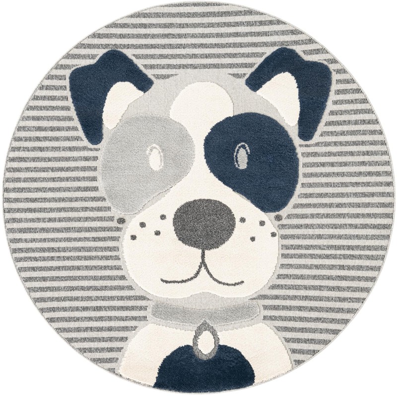 Rodney · Lines rug, blue and gray