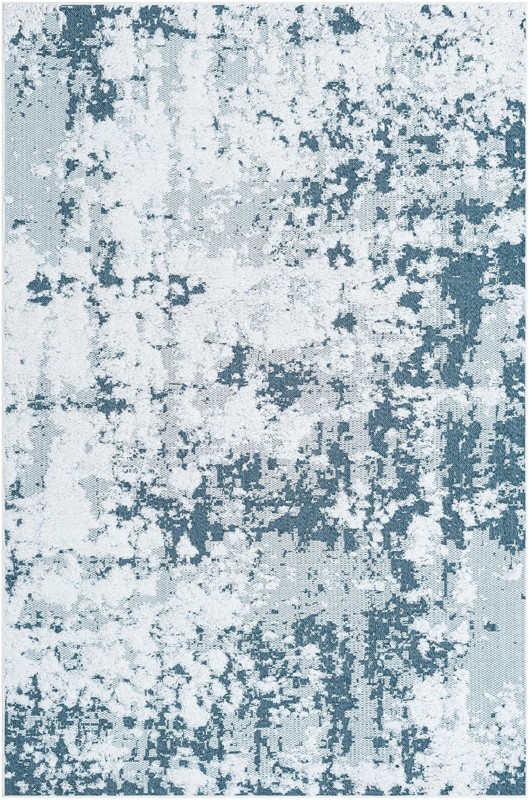 Coxwell · Abstract rug, navy and white