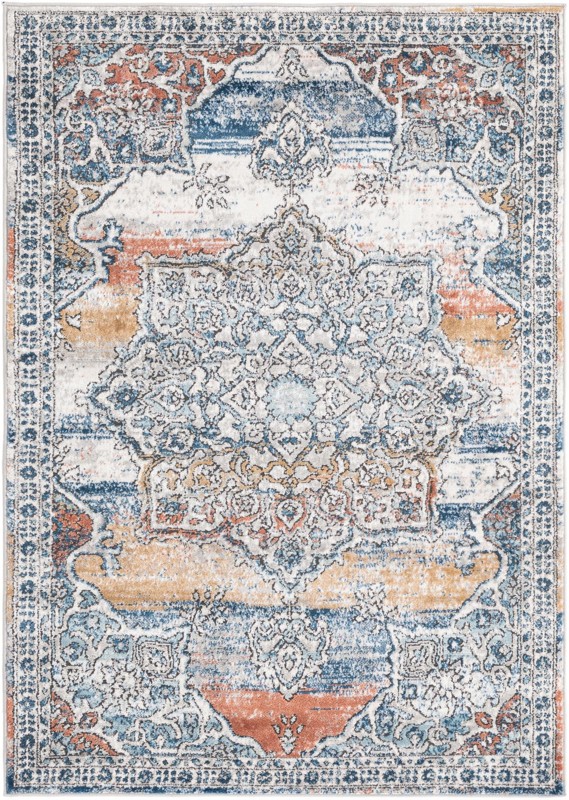 4' x 6' Wade · Border rug, multi