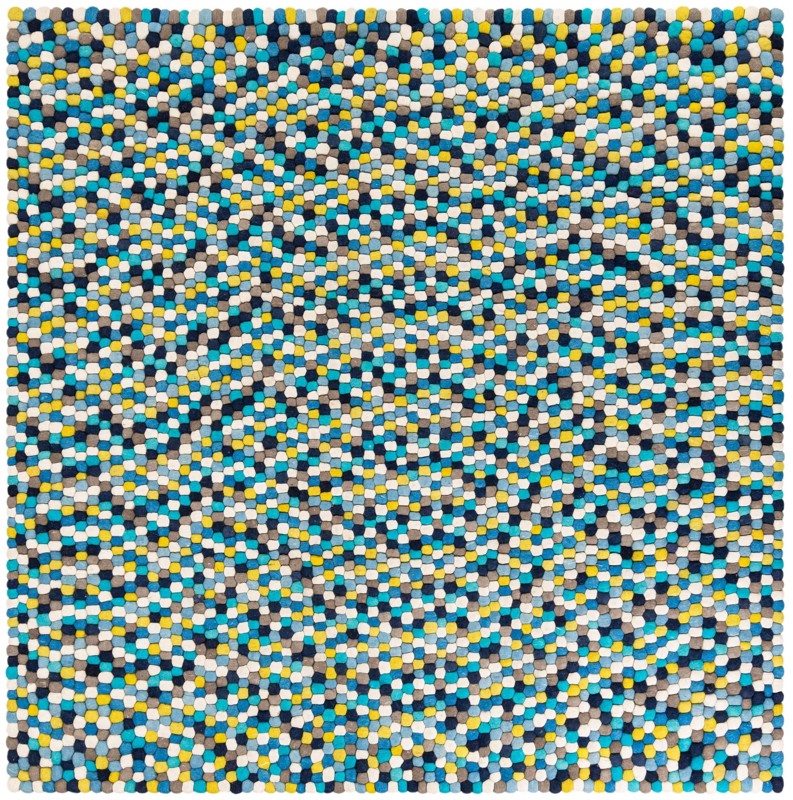 7' 10 x 7' 10 Hawthorne · Abstract Wool Rug, blue
