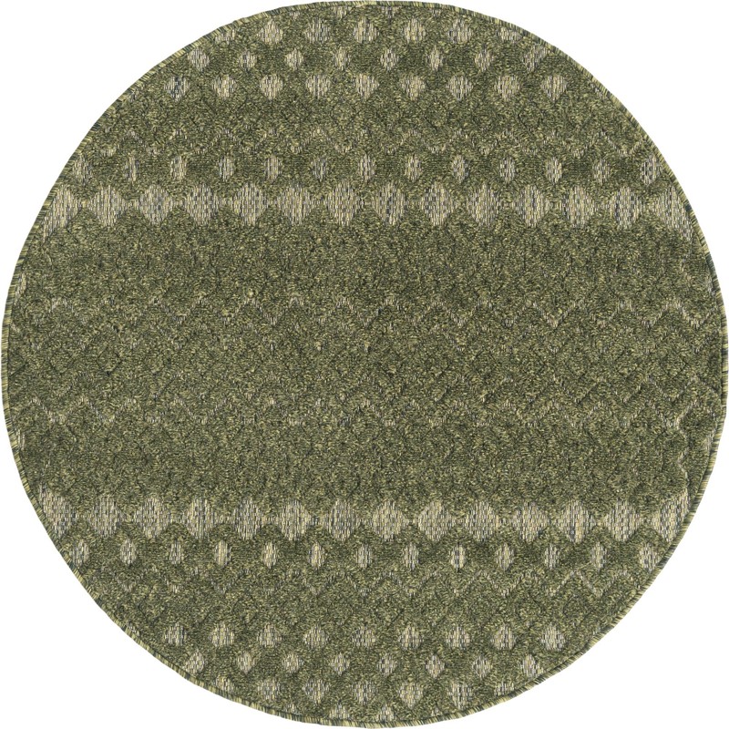 4' x 4' Creed · Geometric Outdoor Rug, green