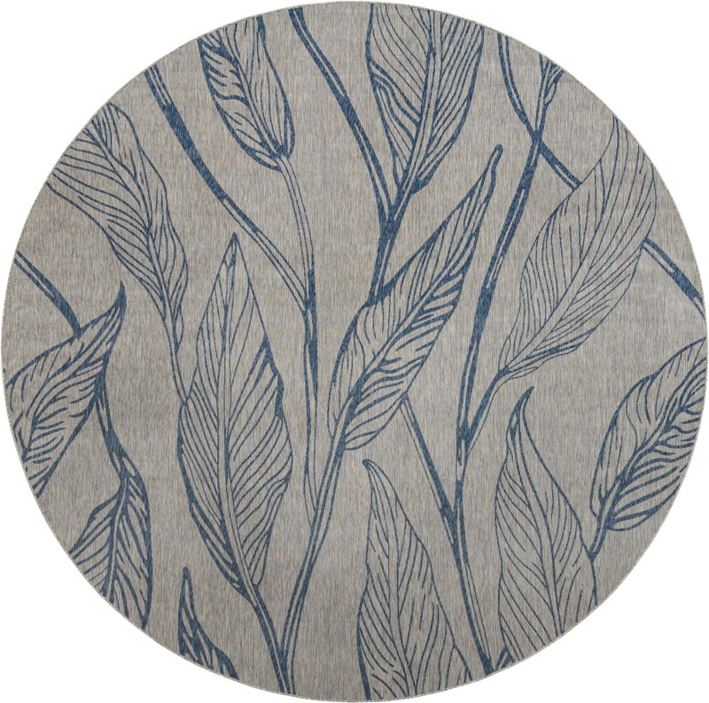 13' x 13' Milton · Floral / botanical Outdoor Rug, gray