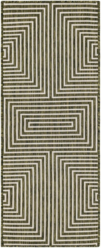 Gorse · Geometric Outdoor Rug, green