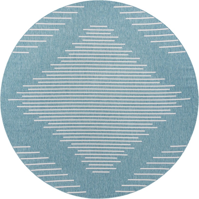 13' x 13' Harlow · Diamond Outdoor Rug, light aqua