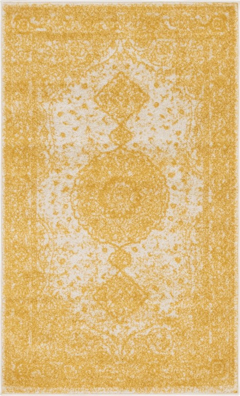 3' x 5' 3 Eudora · Border rug, yellow