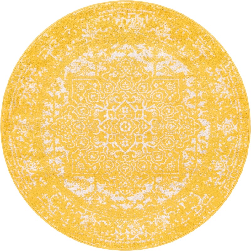 Birch · Medallion rug, yellow