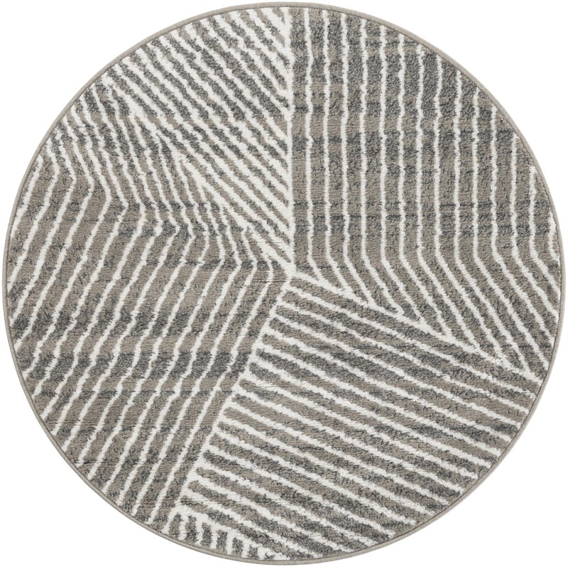 4' x 4' Shafter · Geometric rug, gray