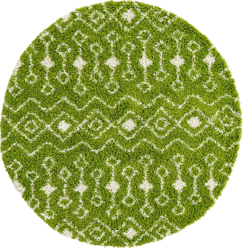 6' x 6' Bayley · Chevron Shag Rug, green