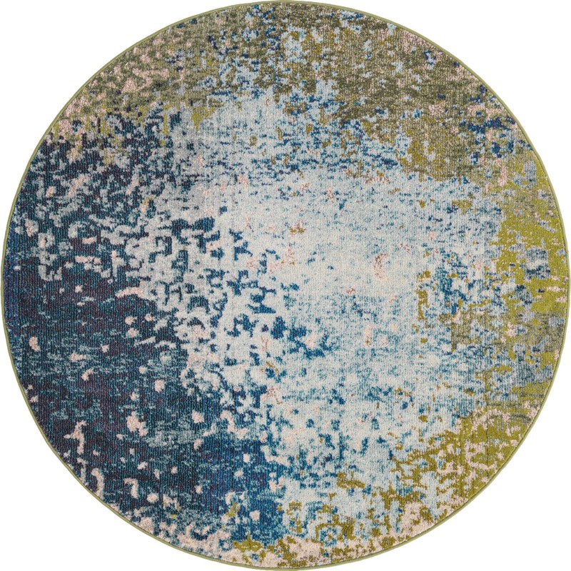 5' x 5' Dukes · Abstract Washable Rug