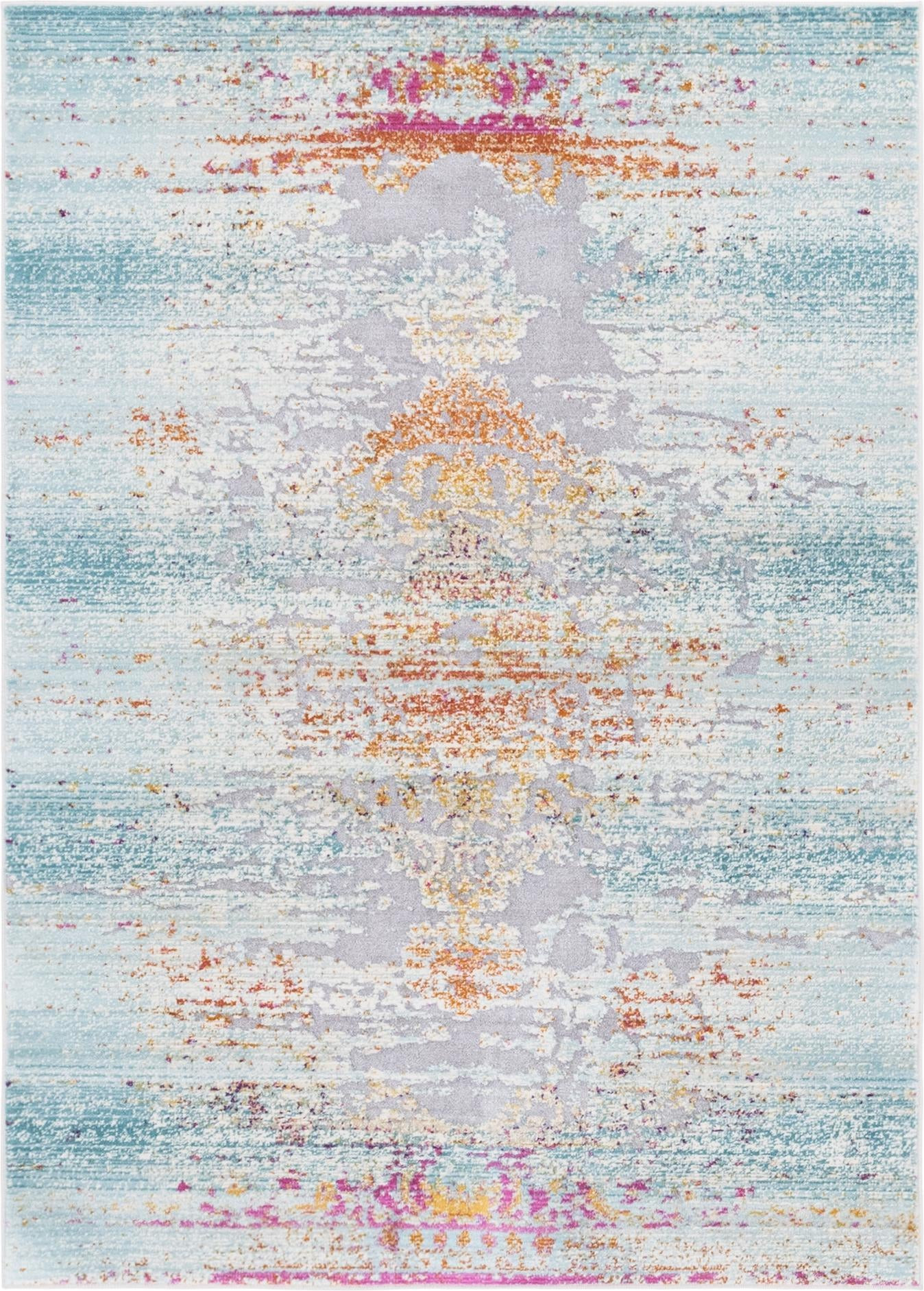 4' x 6' Egret · Abstract rug, blue