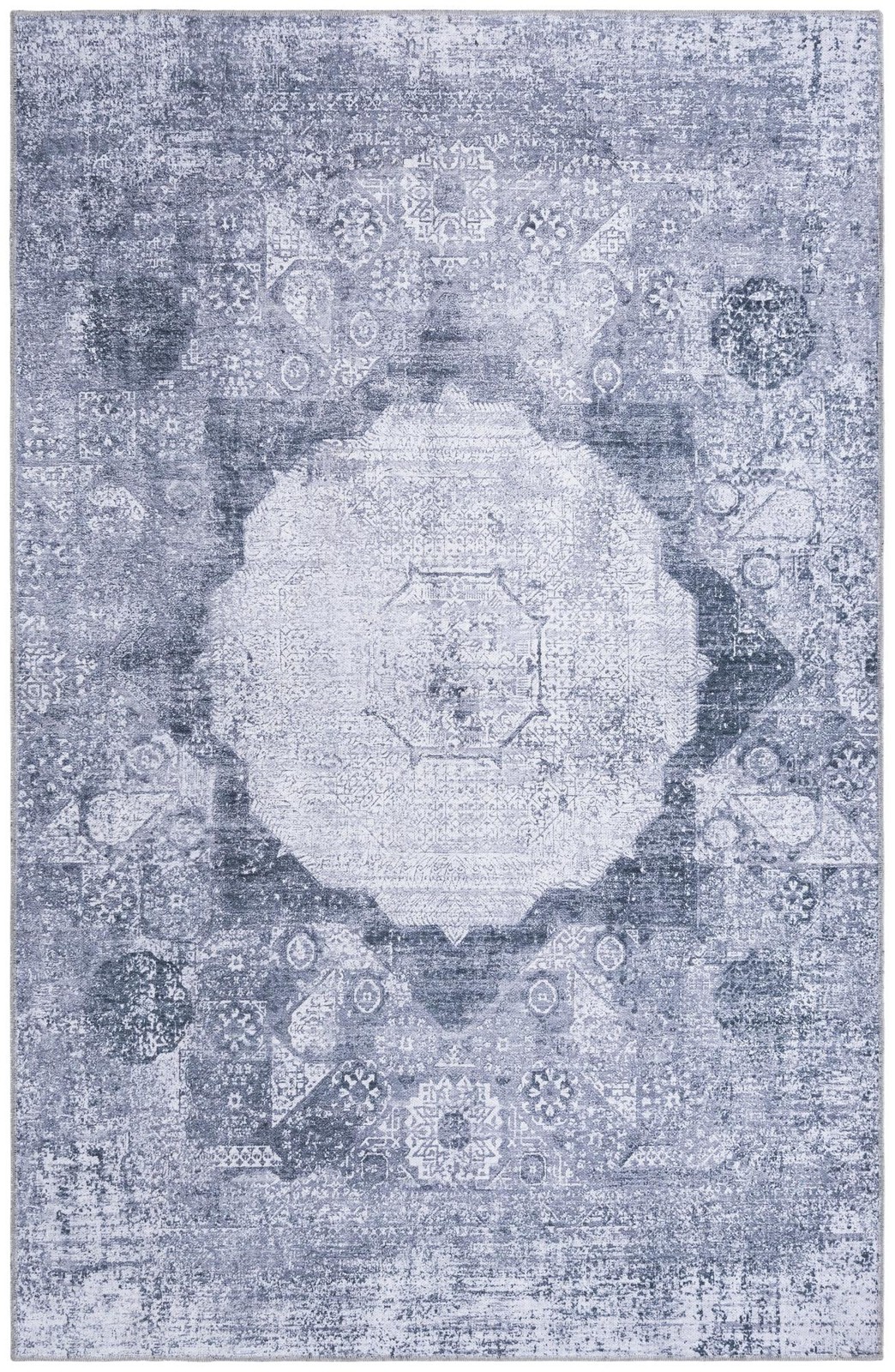 5' 3 x 8' Fallowfield · Medallion Washable Rug, gray ivory