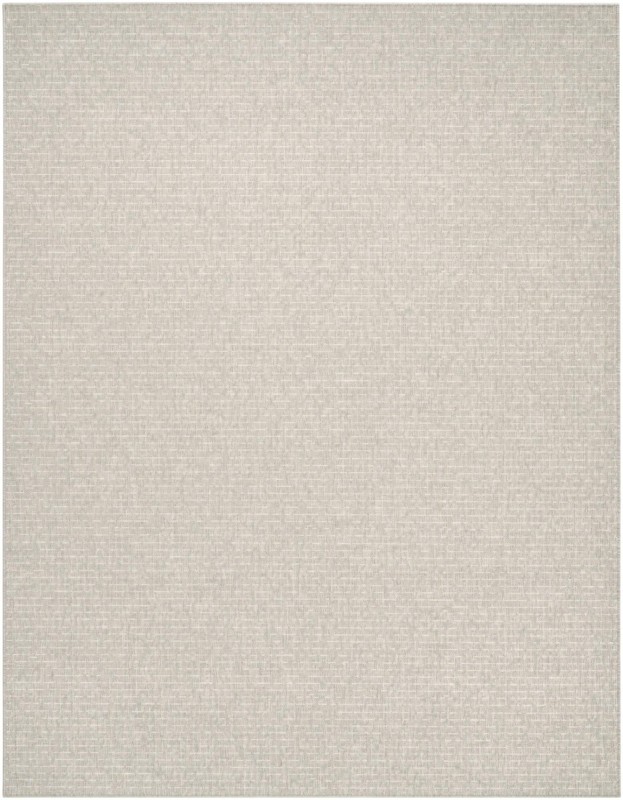 7' 10 x 10' Loam · Checkered Outdoor Rug, gray