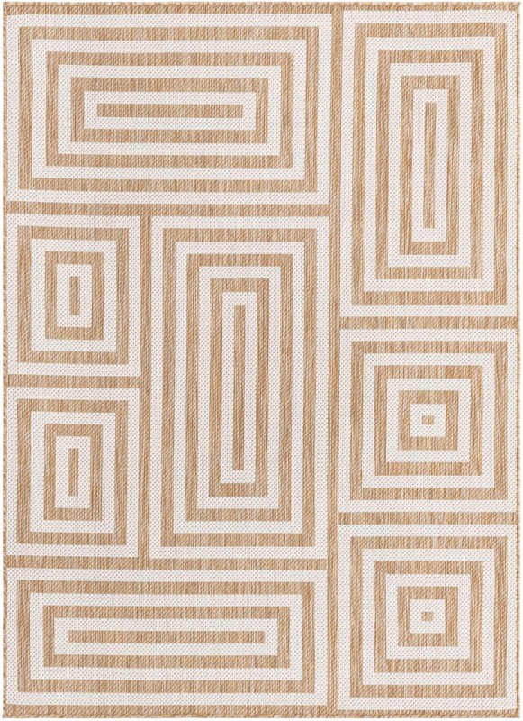 5' 3 x 7' Cumberland · Geometric Outdoor Rug, taupe