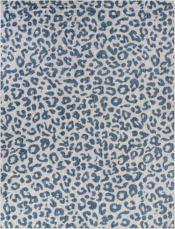 10' x 13' Cardamom · Animal print Outdoor Rug, blue