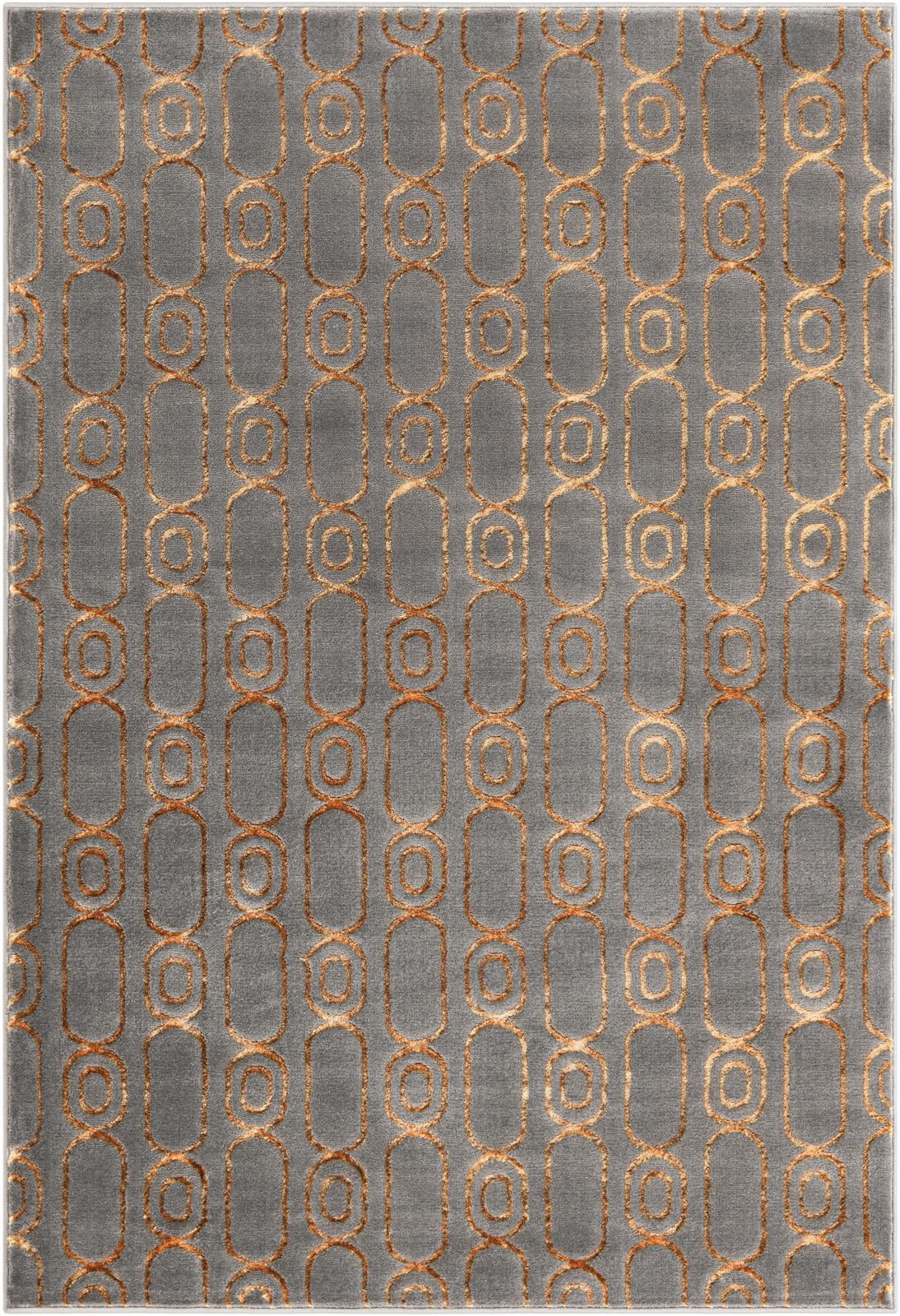 5' 3 x 7' Renwick · Geometric rug, gray and gold