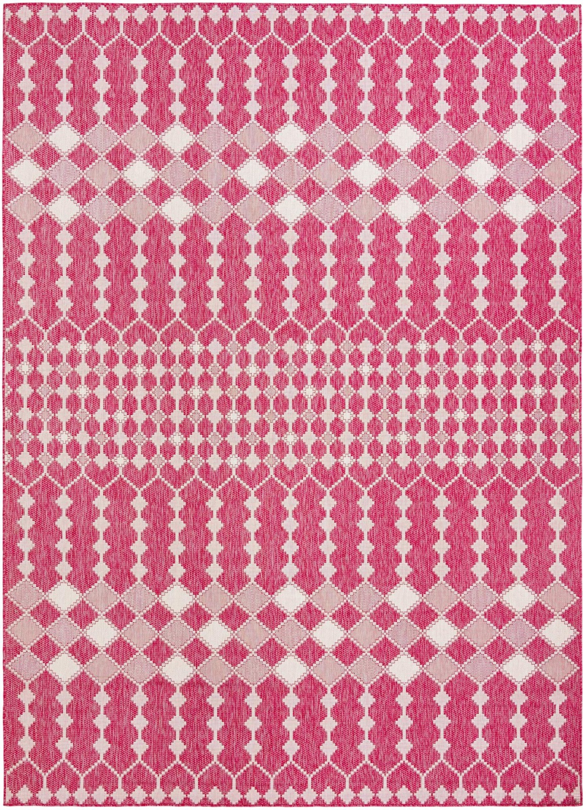 10' x 14' Ramsden · Diamond Outdoor Rug, magenta