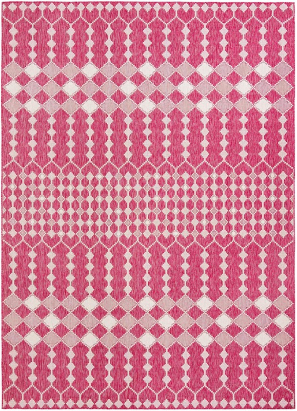 10' x 14' Ramsden · Diamond Outdoor Rug, magenta