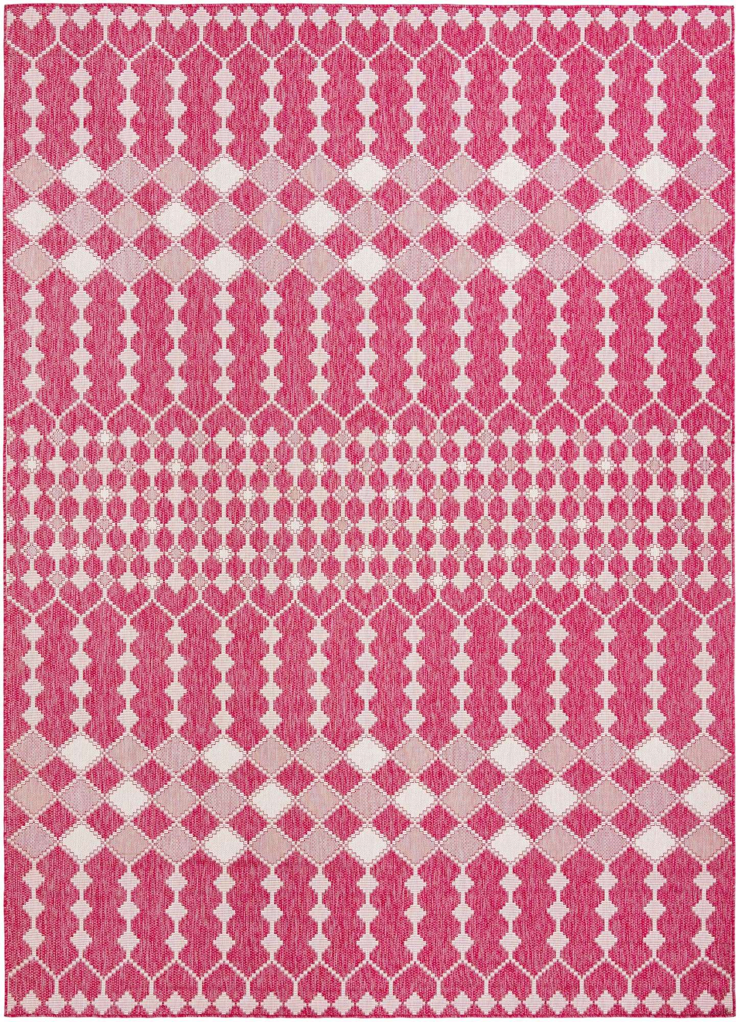 10' x 14' Ramsden · Diamond Outdoor Rug, magenta